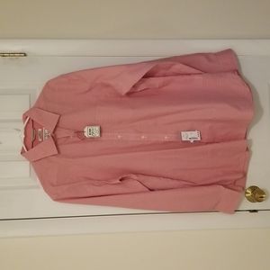 Joseph A. Bank pink & white button down shirt